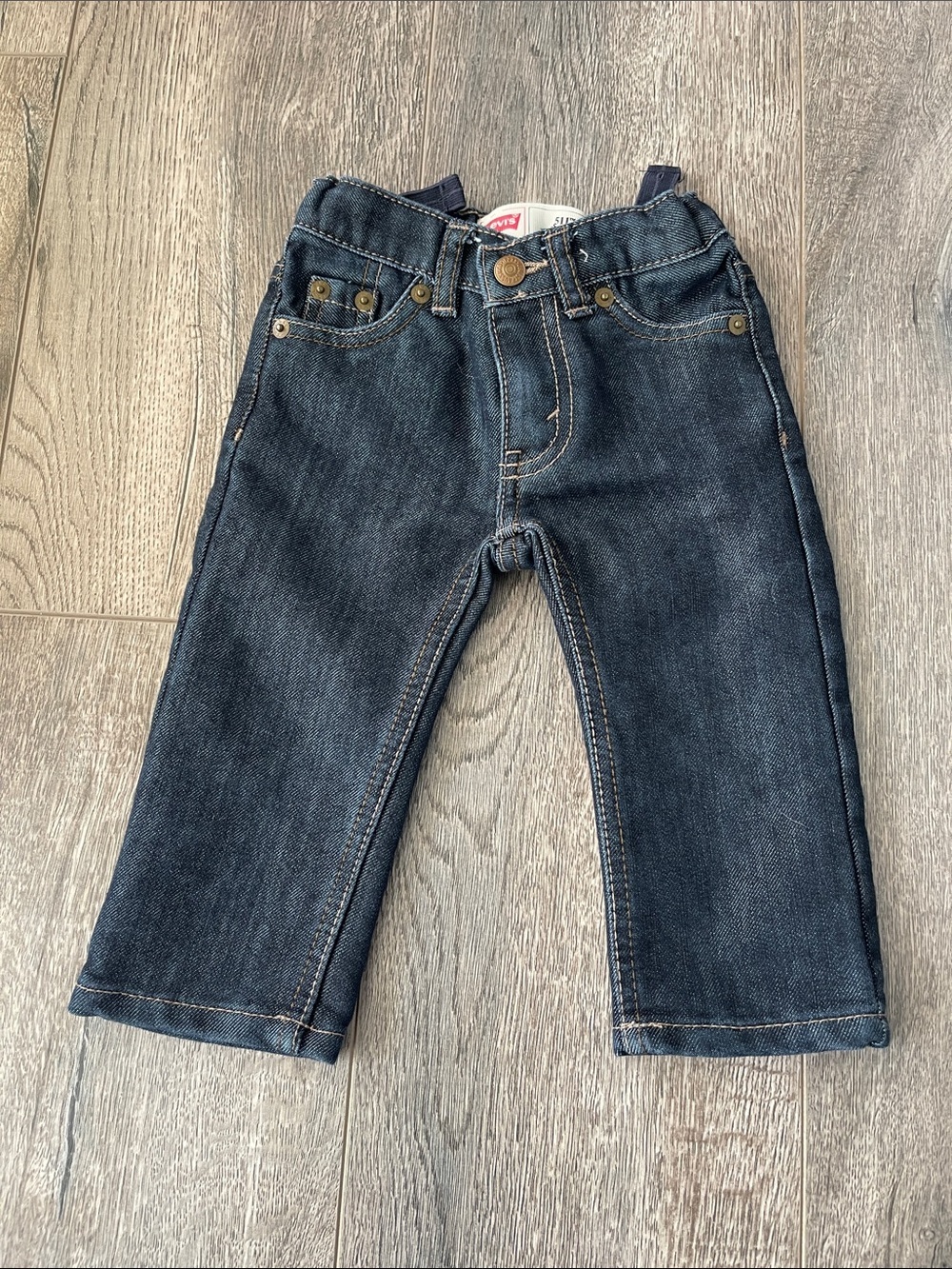 Levi's Boys Dark Wash Blue Denim Jeans